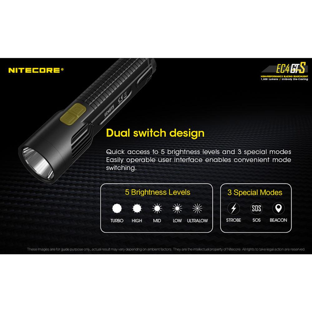 Nitecore EC4GTS High-Performance Blazing LED Searchlight