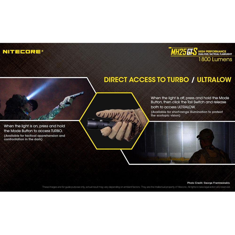 Nitecore MH25GTS Multitask Hybrid Series Rechargeable LED Flashlight