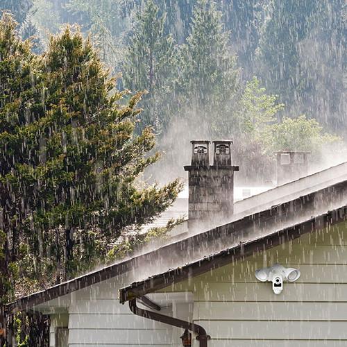 RCA HSFLC1WHA 1080p Outdoor Wi-Fi Security Floodlight Camera with Night Vision