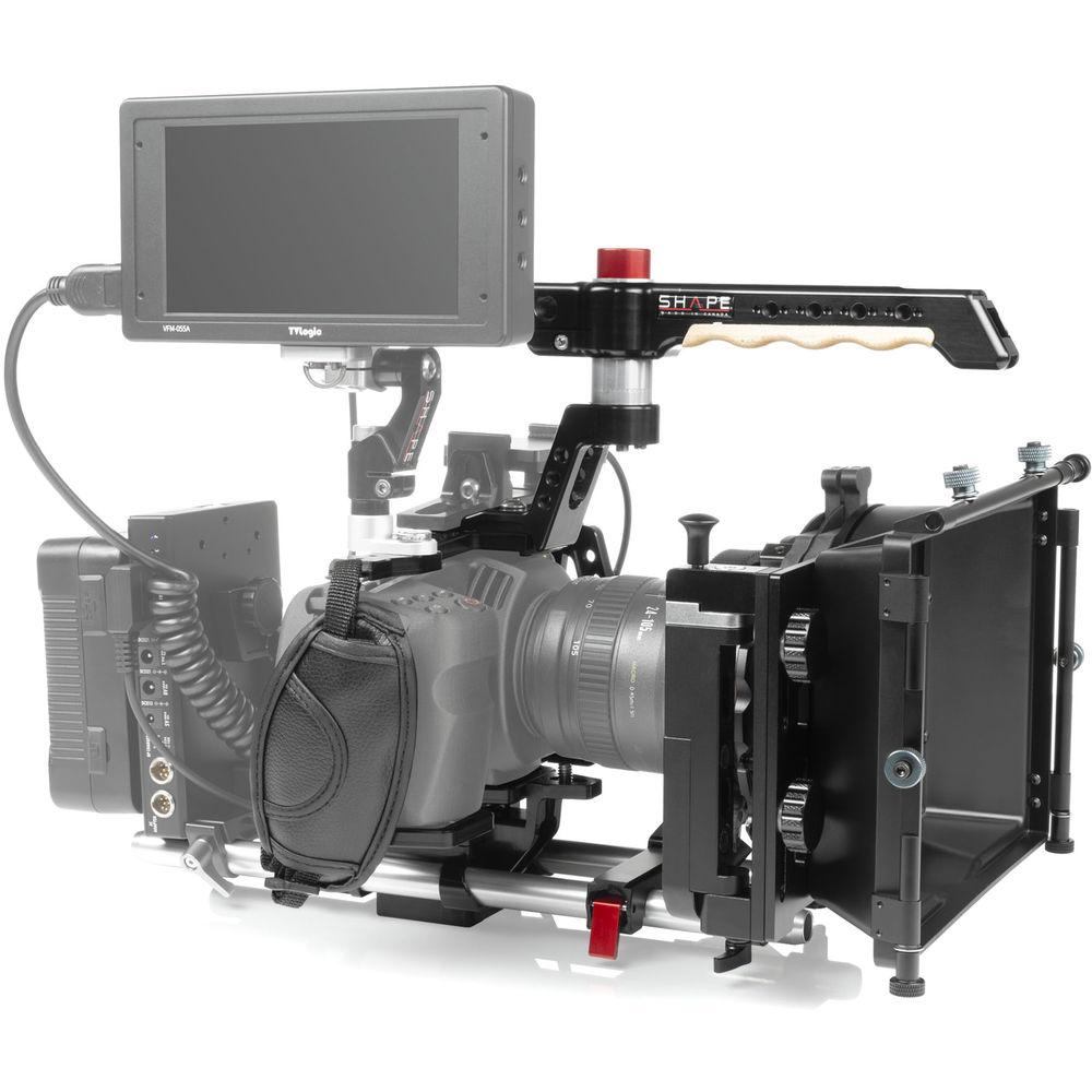 SHAPE Cage Kit with Matte Box, Follow Focus & 10" 15mm Rods for Blackmagic Pocket Cinema Camera 4K