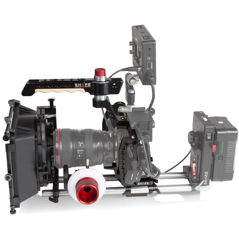 SHAPE Cage Kit with Matte Box, Follow Focus & 10" 15mm Rods for Blackmagic Pocket Cinema Camera 4K