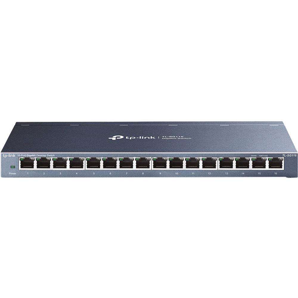 TP-Link TL-SG116 16-Port 10 100 1000 Mb s Desktop Switch