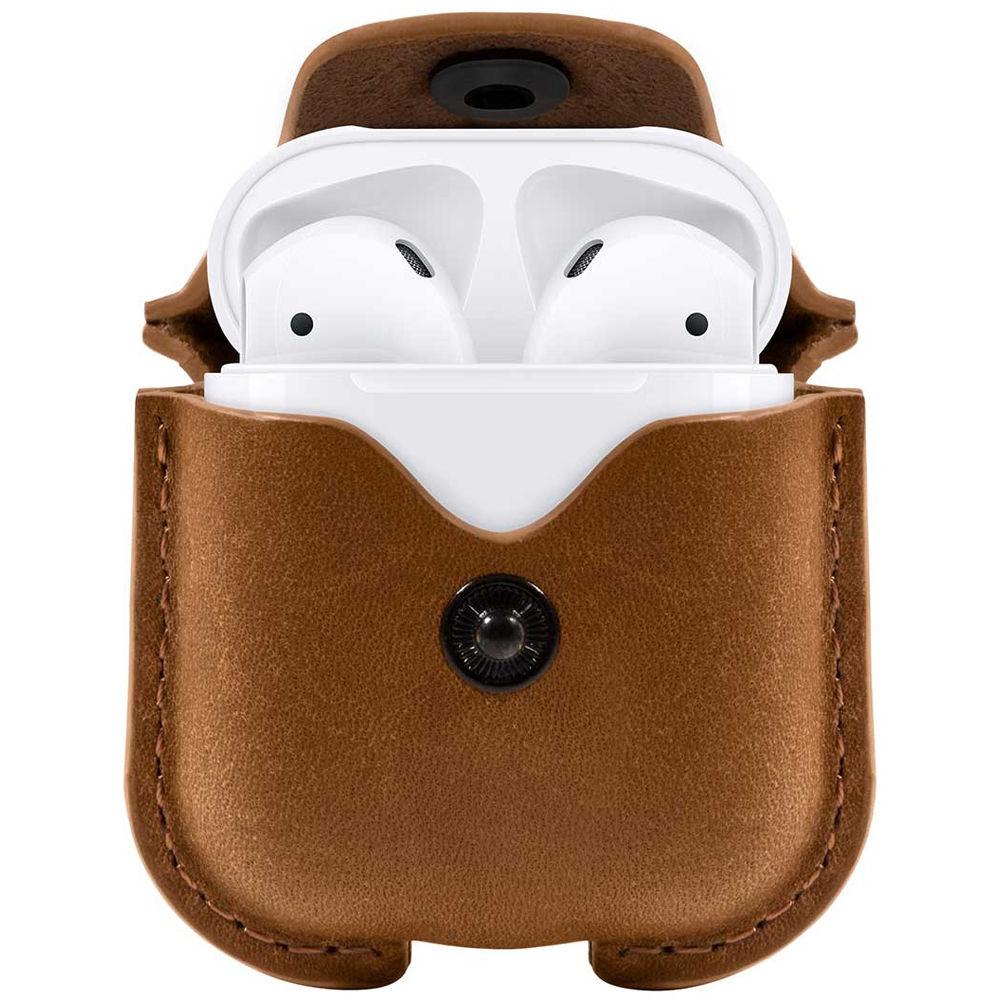 Twelve South AirSnap Leather Road Case for AirPods