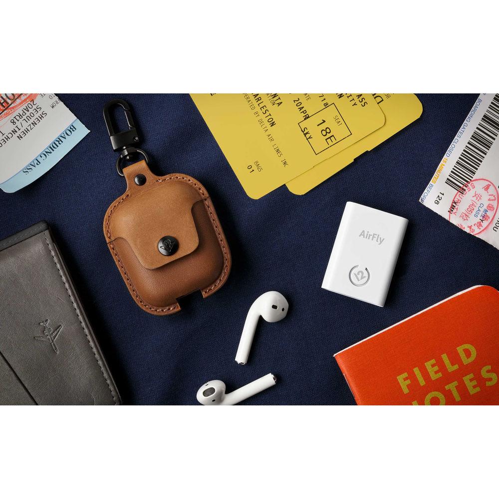 Twelve South AirSnap Leather Road Case for AirPods