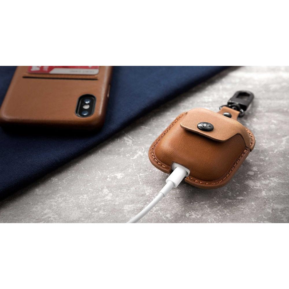 Twelve South AirSnap Leather Road Case for AirPods