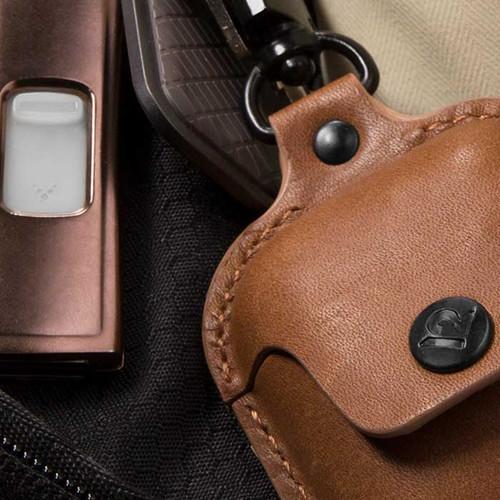 Twelve South AirSnap Leather Road Case for AirPods