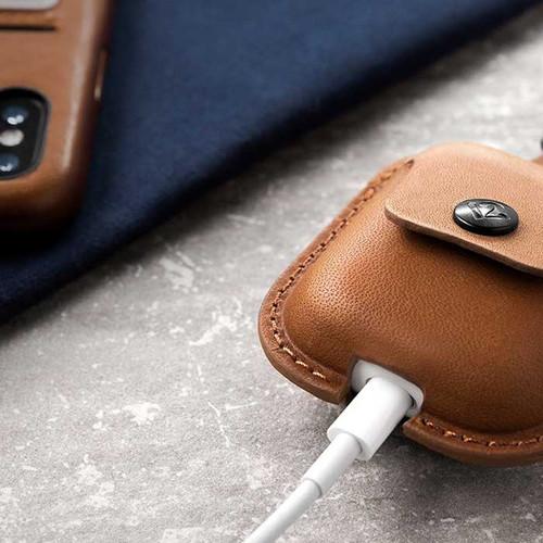Twelve South AirSnap Leather Road Case for AirPods, Twelve, South, AirSnap, Leather, Road, Case, AirPods