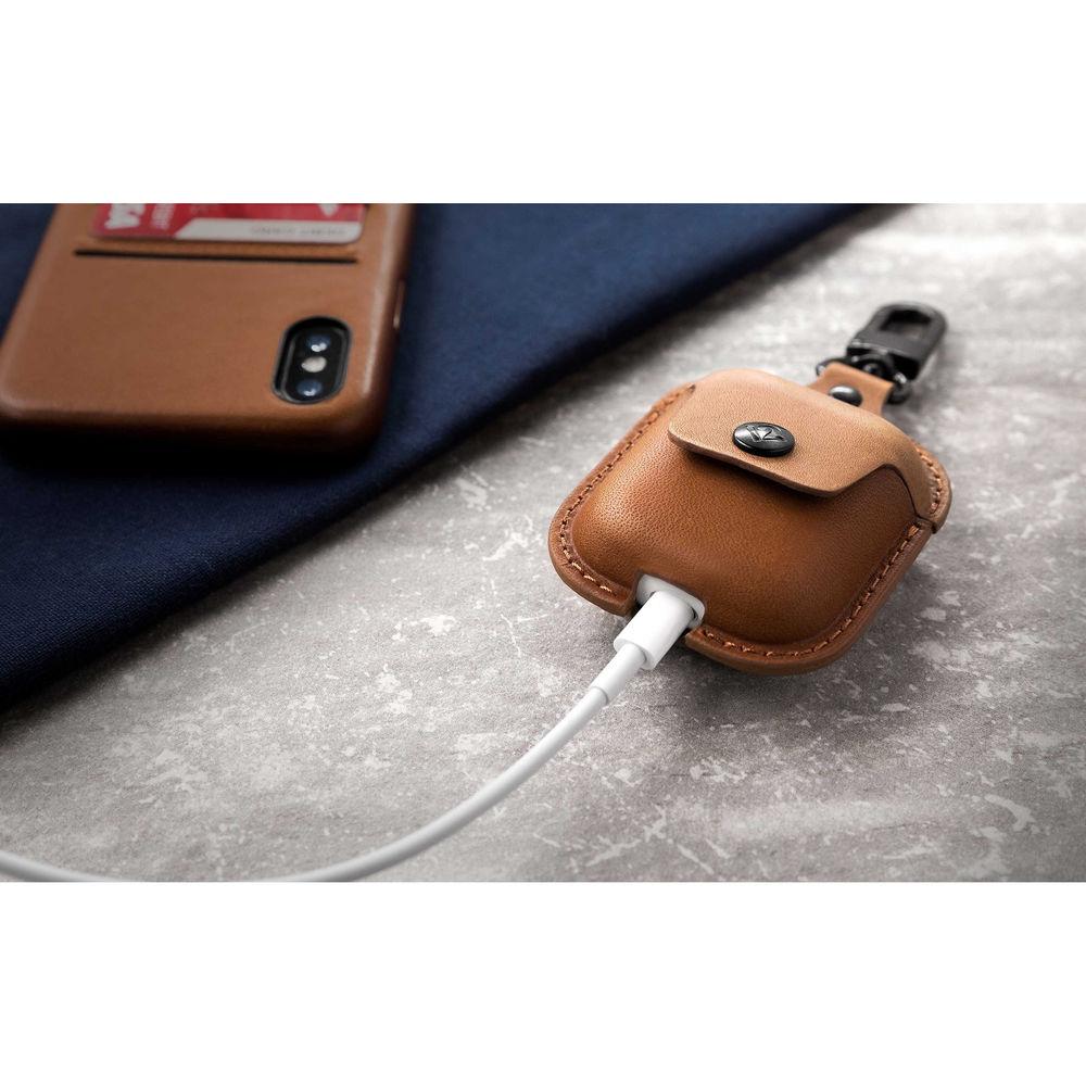 Twelve South AirSnap Leather Road Case for AirPods