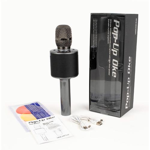 VocoPro Pop-Up Oke Dual Wireless Karaoke Microphone with Light Show Speaker