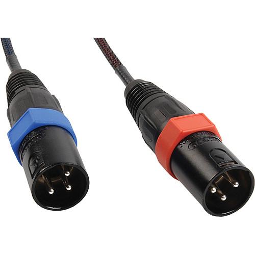 Remote Audio Betacam Breakaway Cable 2-Foot Camera End with 8-pin Quick Connector, Two 3-pin XLR Connectors and 1 8" Mini Return