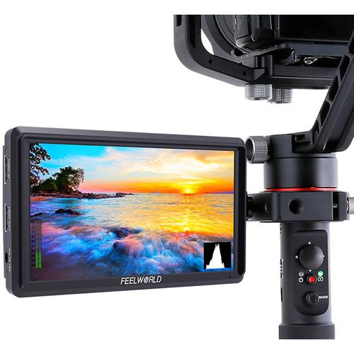 FeelWorld 5.5" 4K On Camera Monitor For Gimbals With DC Power Out.
