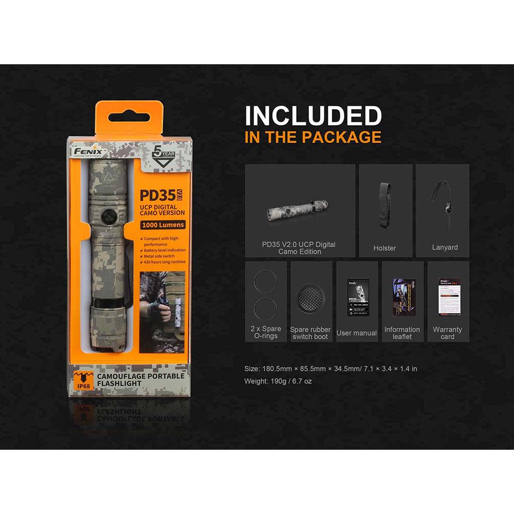 Fenix Flashlight PD35 Version 2.0 LED Flashlight