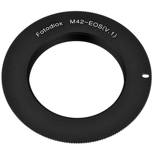 FotodioX Type 1 Lens Mount Adapter with Generation v10 Focus Confirmation Chip for M42-Mount Lens to Canon EF or EF-S Mount Camera