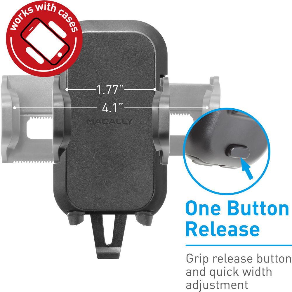Macally Fully Adjustable Car Vent Mount for Smartphones and GPS
