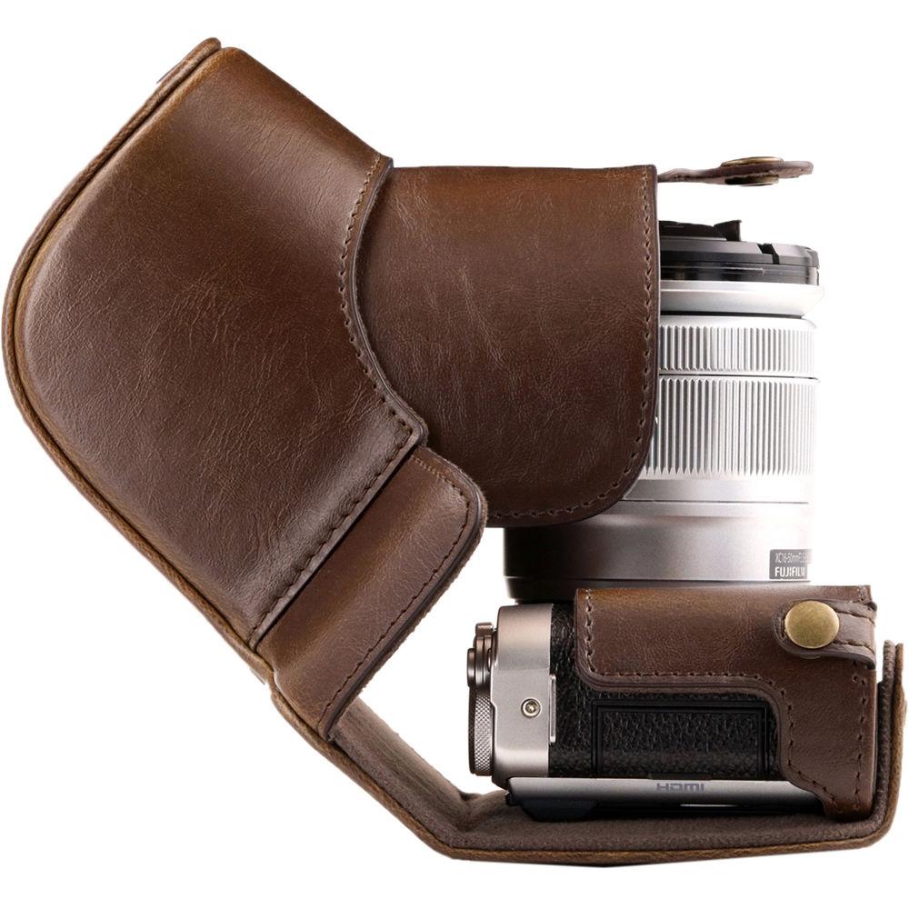 MegaGear Ever Ready PU Leather Case and Strap for Fujifilm X-A10