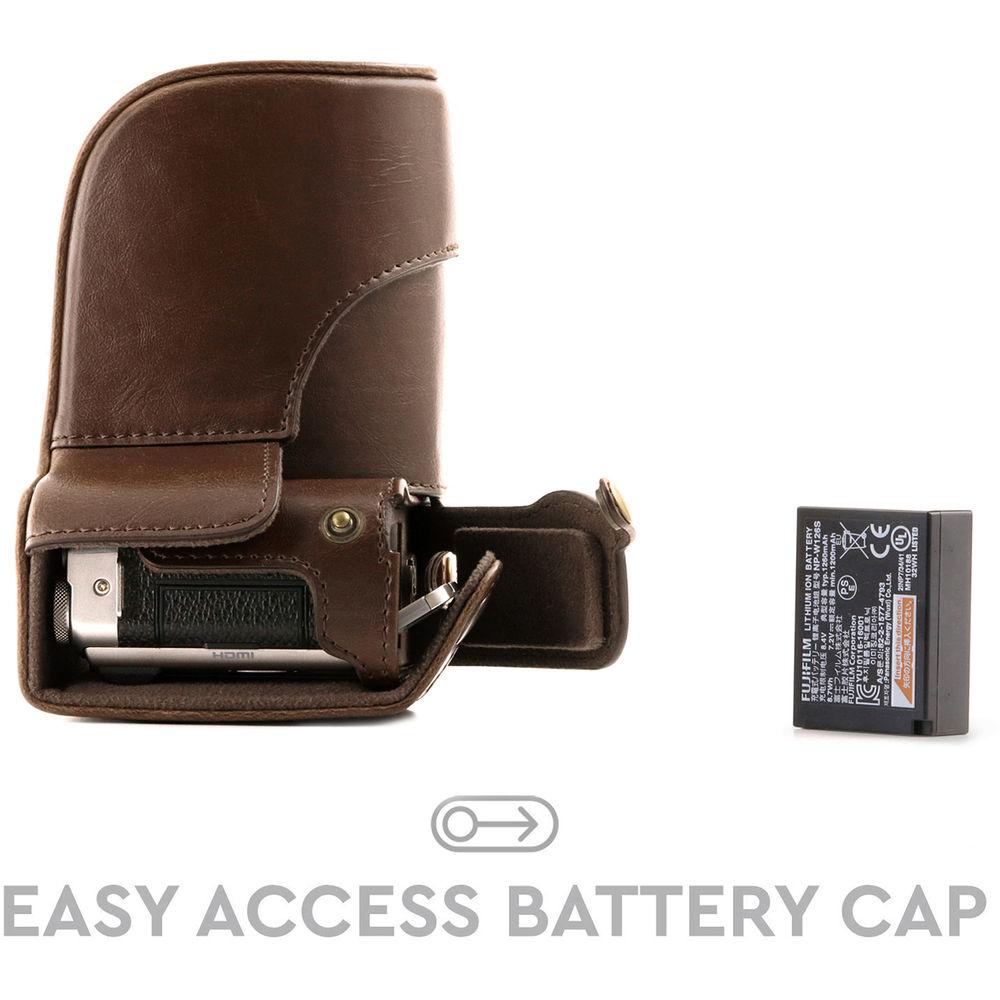 MegaGear Ever Ready PU Leather Case and Strap for Fujifilm X-A10