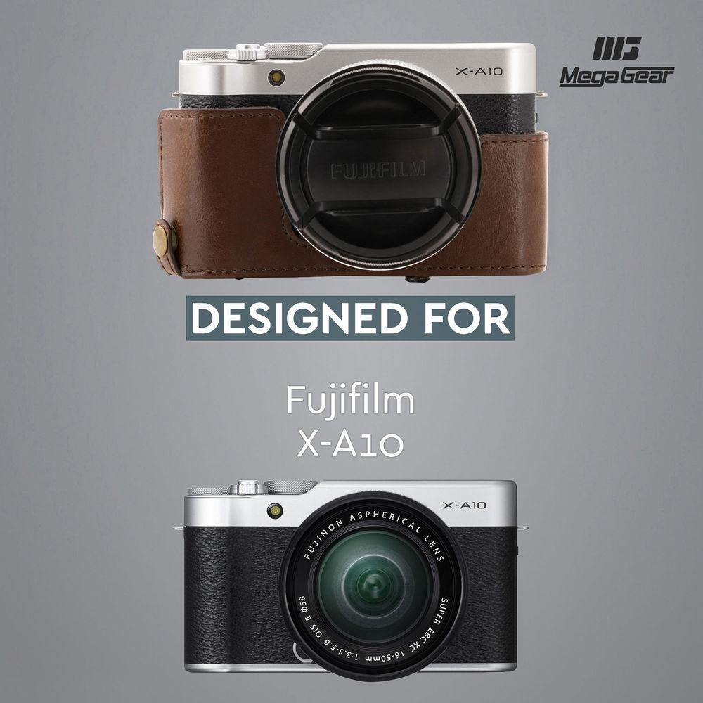 MegaGear Ever Ready PU Leather Case and Strap for Fujifilm X-A10