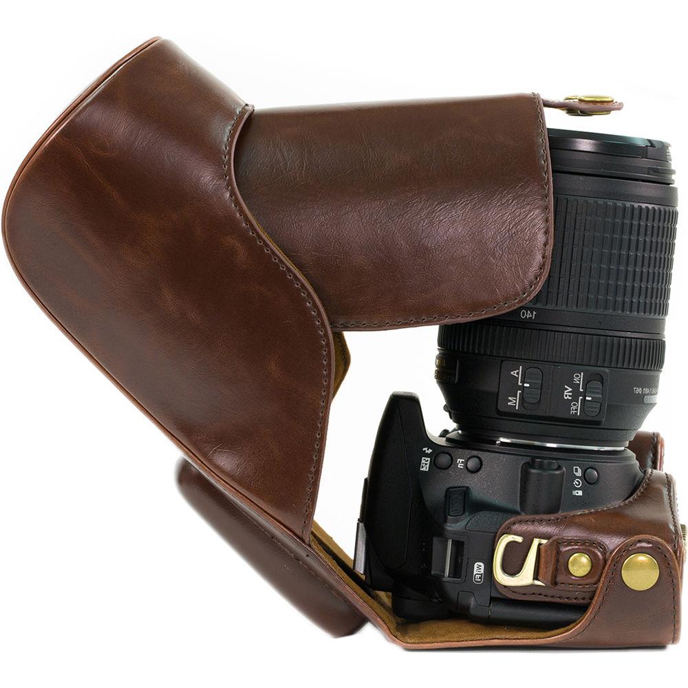 MegaGear Ever Ready PU Leather Case for Nikon D5600, D5500 and 18-140, 18-105mm Lens