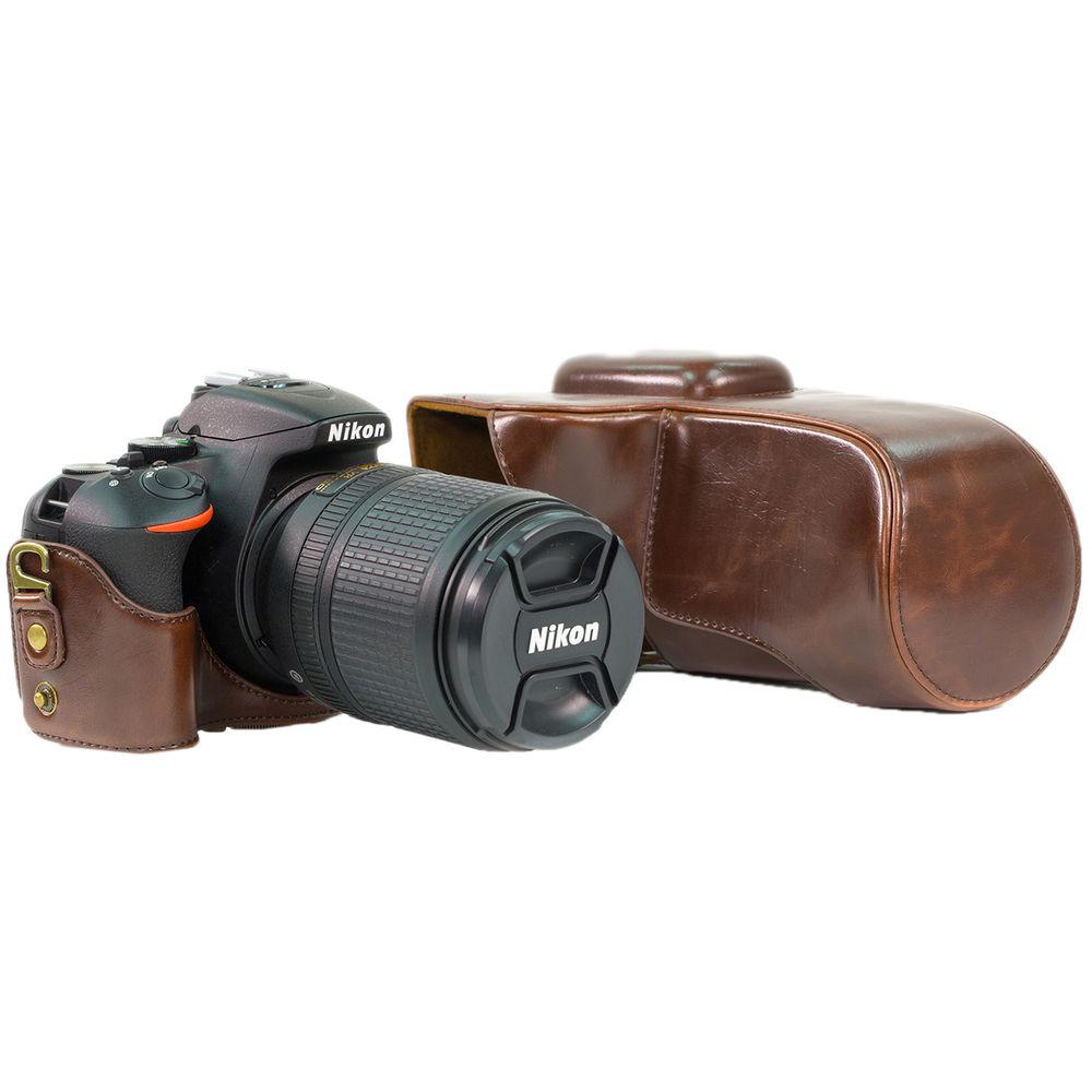 MegaGear Ever Ready PU Leather Case for Nikon D5600, D5500 and 18-140, 18-105mm Lens