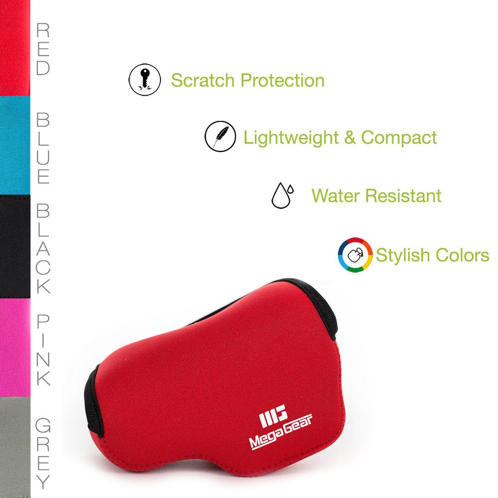 MegaGear Ultra-Light Neoprene Case for Panasonic Lumix DC-GX850, DC-GF9, DMC-GF8, or DMC-GF7 with 12-32mm