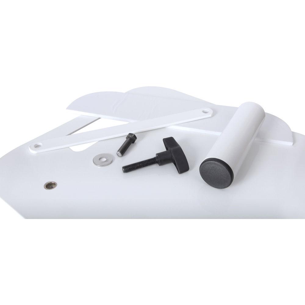 Novopro PS1XXL Height-Adjustable Podium Stand with White & Black Scrims