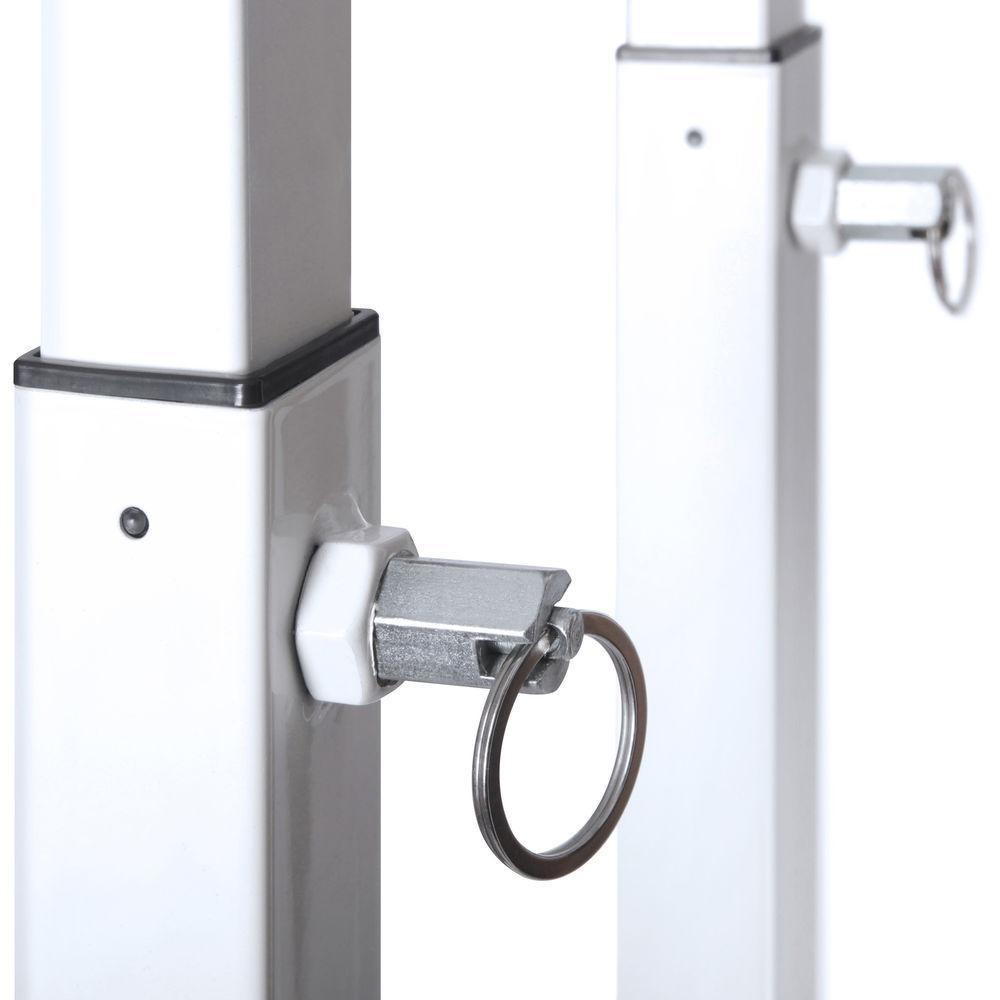 Novopro PS1XXL Height-Adjustable Podium Stand with White & Black Scrims