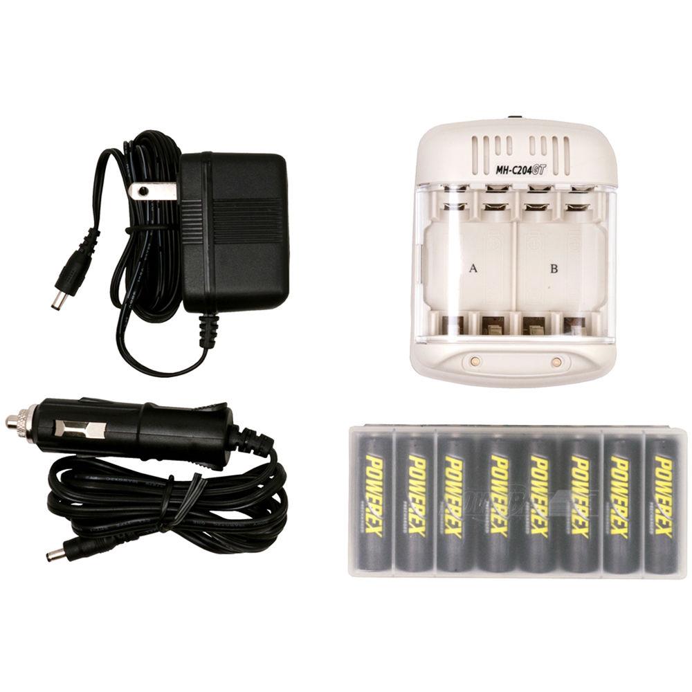 Powerex Smart Charger with Rechargeable AA NiMH Batteries