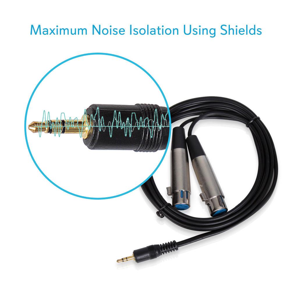 Pyle Pro 3.5mm Male to Dual XLR Female Cable