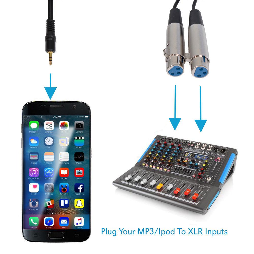 Pyle Pro 3.5mm Male to Dual XLR Female Cable