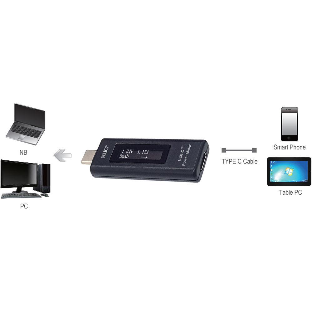 SIIG USB Type-C Power Meter Tester with Digital Indicator