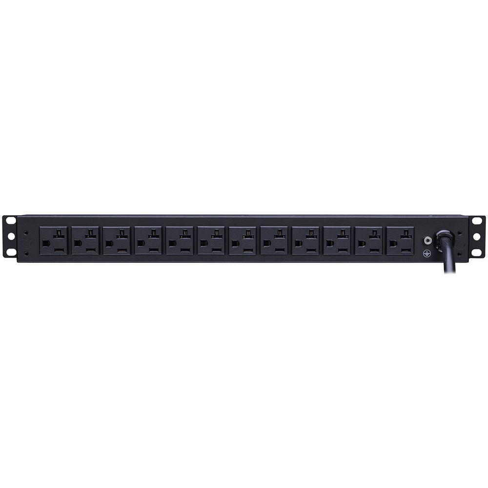 CyberPower PDU 16A 100-125 50 60Hz Nema 5-20P Plug, 12-Out 5-20R, Rackmount 1U,15