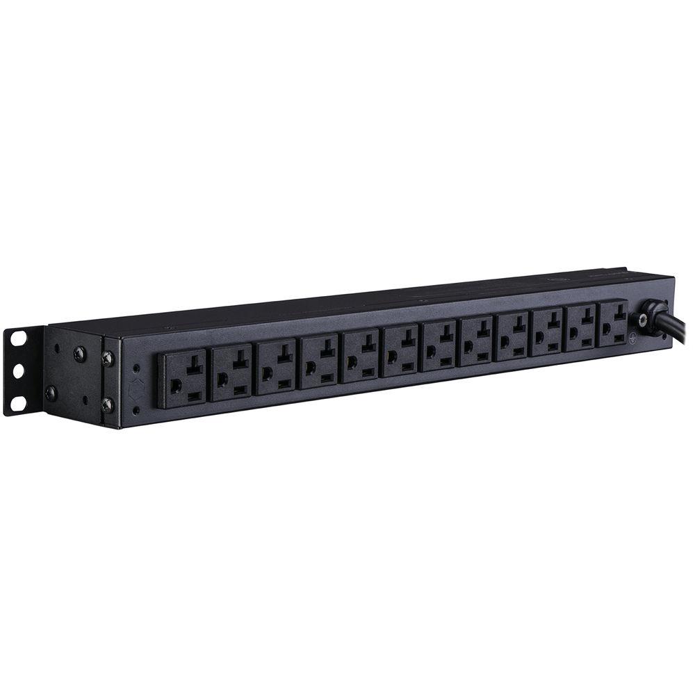 CyberPower PDU 16A 100-125 50 60Hz Nema 5-20P Plug,14-Out 5-20R, Rackmount 1U,15