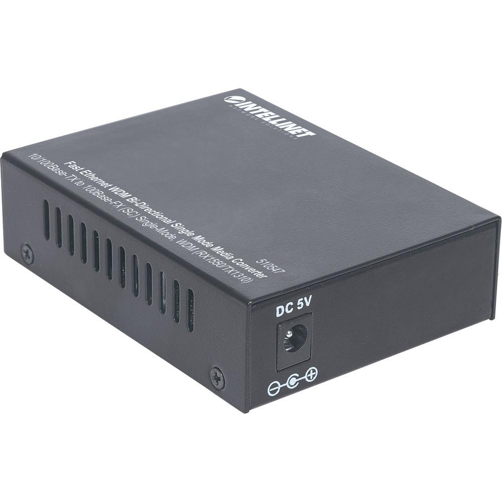 Intellinet Network Solutions 510547 10 100Base-TX to 100Base-FX Single-Mode, Intellinet, Network, Solutions, 510547, 10, 100Base-TX, to, 100Base-FX, Single-Mode