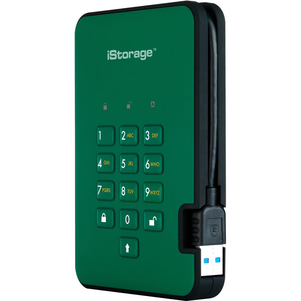 Istorage 2TB diskAshur2 USB 3.1 Encrypted Portable SSD, Istorage, 2TB, diskAshur2, USB, 3.1, Encrypted, Portable, SSD