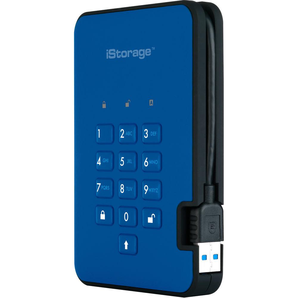 Istorage 5TB diskAshur2 USB 3.1 Encrypted Portable HDD, Istorage, 5TB, diskAshur2, USB, 3.1, Encrypted, Portable, HDD