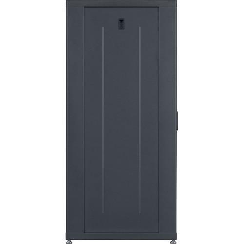 Lowell Manufacturing Rack-Designer-27U, 24"D, Glass Front Door and Rear Doors