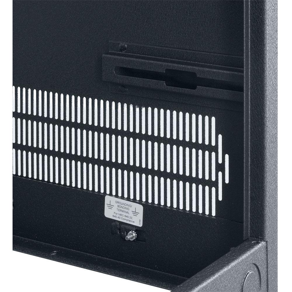 Lowell Manufacturing Rack-Enclosed-24U, 22"Deep 1-Pair Fixed Rails, Rear Door