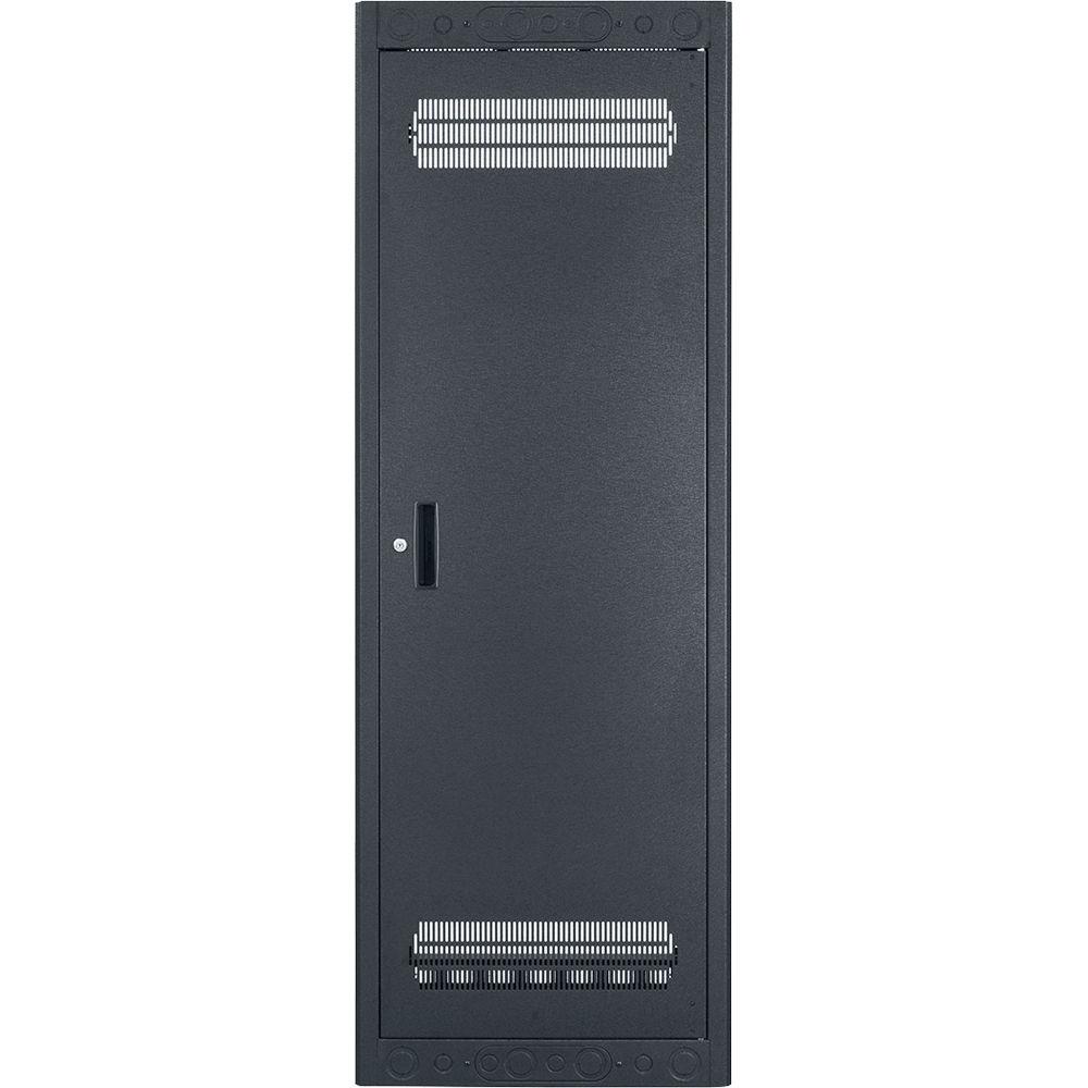 Lowell Manufacturing Rack-Enclosed-35U, 22"Deep 1-Pair Fixed Rails, Rear Door