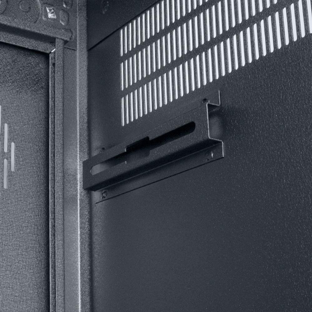 Lowell Manufacturing Rack-Enclosed-35U, 22"Deep 1-Pair Fixed Rails, Rear Door