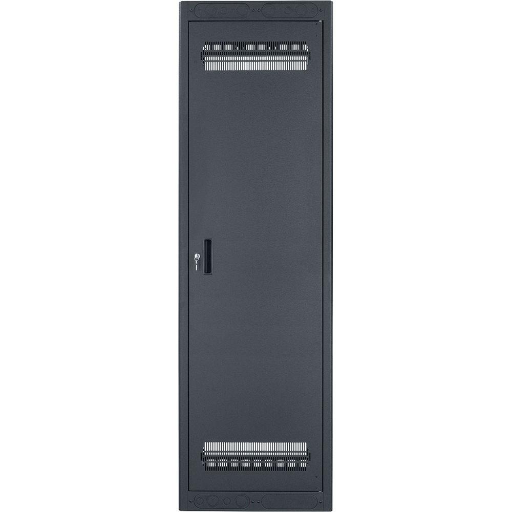 Lowell Manufacturing Rack-Enclosed-40U, 22" Deep, 1-Pair Adustable Rails, Rear Door