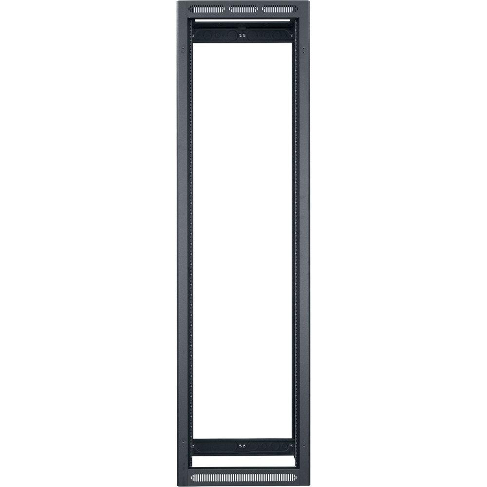 Lowell Manufacturing Rack-Enclosed-44U, 22" Deep, 1-Pair Adustable Rails, Less Rear Door