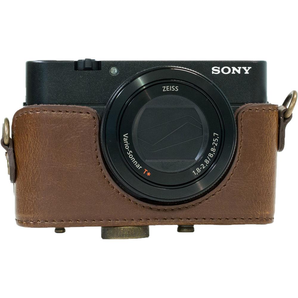 MegaGear Ever Ready PU Leather Camera Case and Strap for Sony Cyber-shot DSC-RX100 VI, V, IV