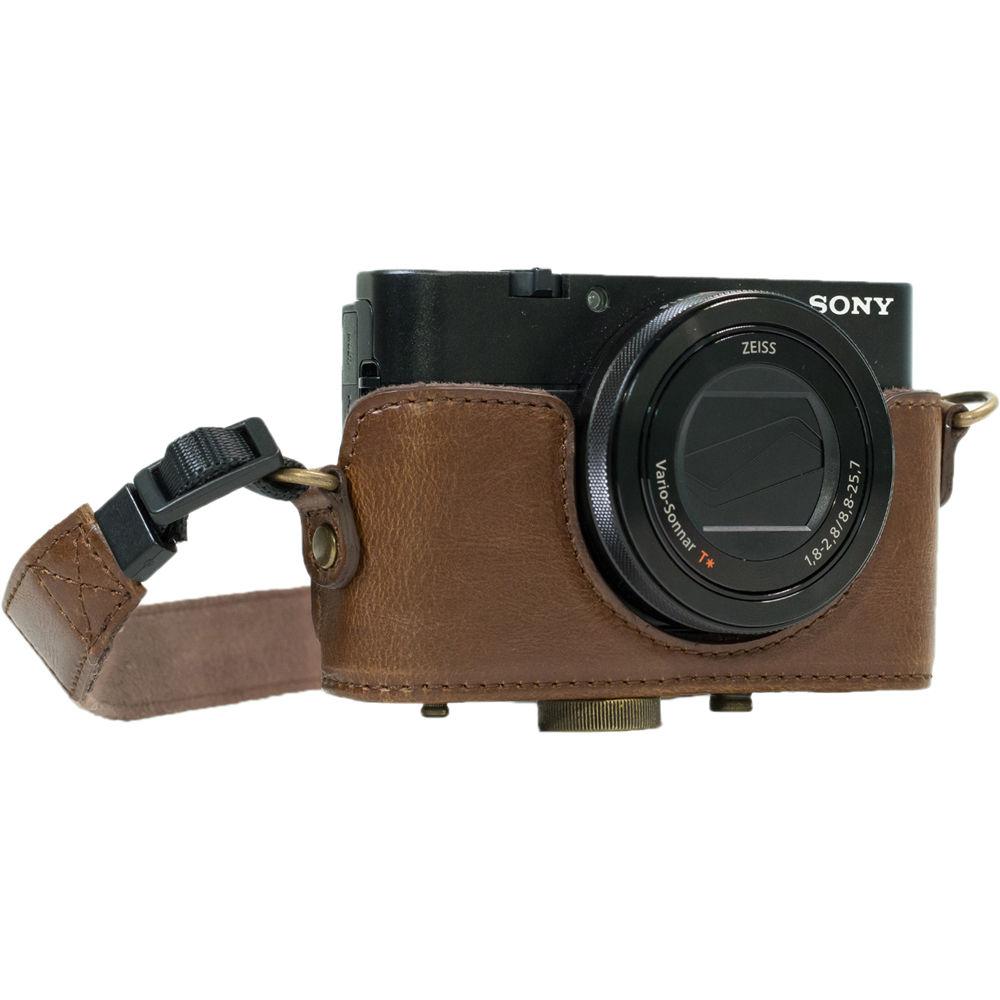 MegaGear Ever Ready PU Leather Camera Case and Strap for Sony Cyber-shot DSC-RX100 VI, V, IV