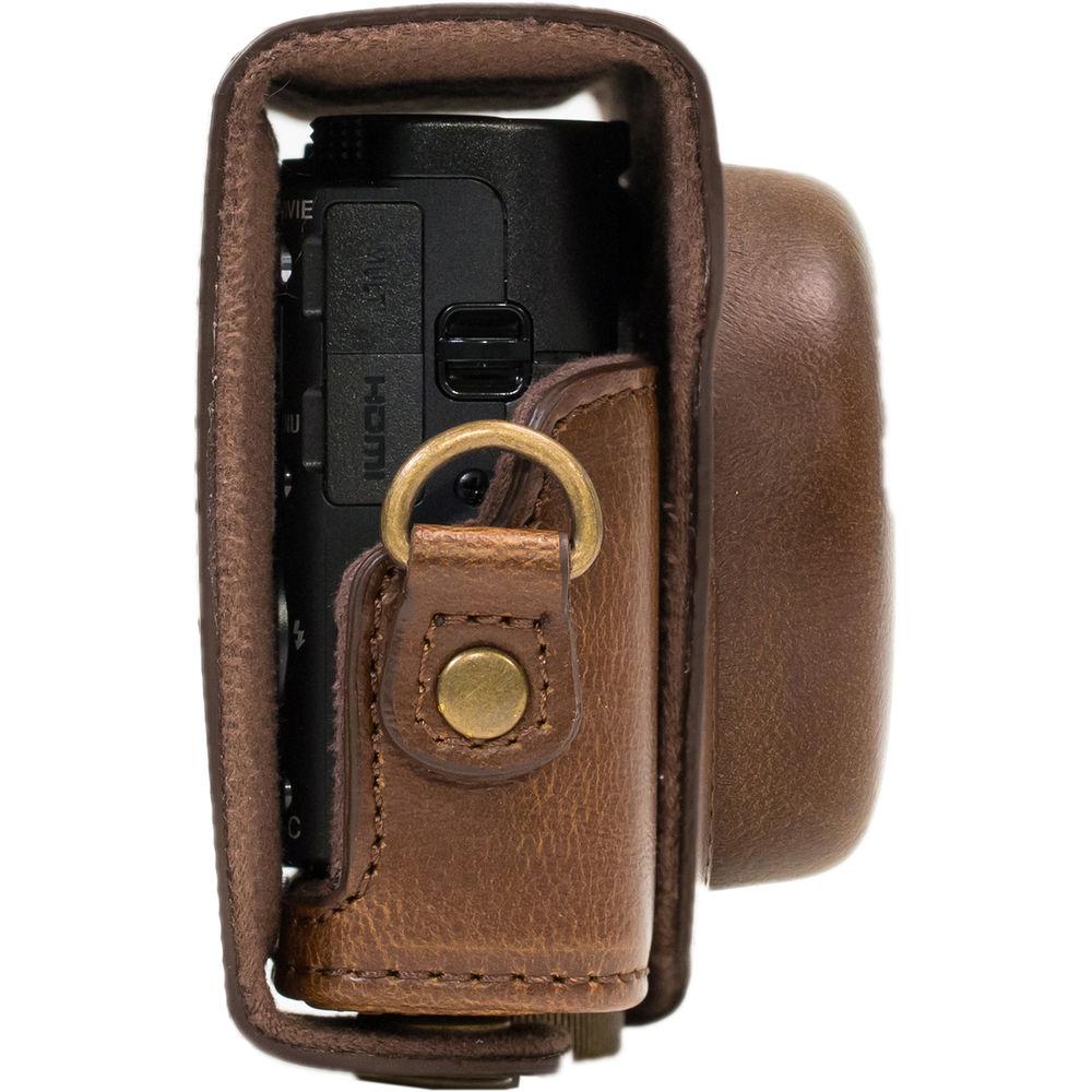 MegaGear Ever Ready PU Leather Camera Case and Strap for Sony Cyber-shot DSC-RX100 VI, V, IV