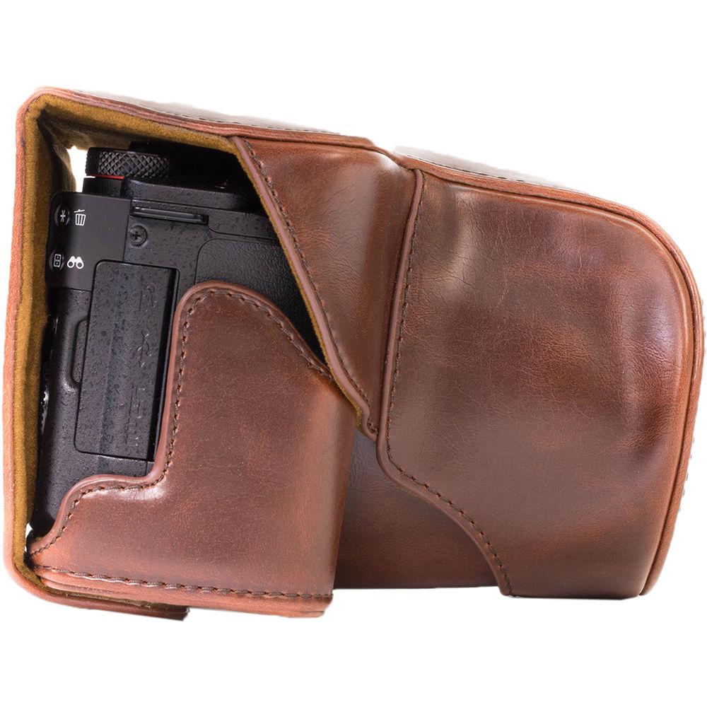 MegaGear Ever Ready PU Leather Camera Case with Strap for Canon PowerShot G3 X