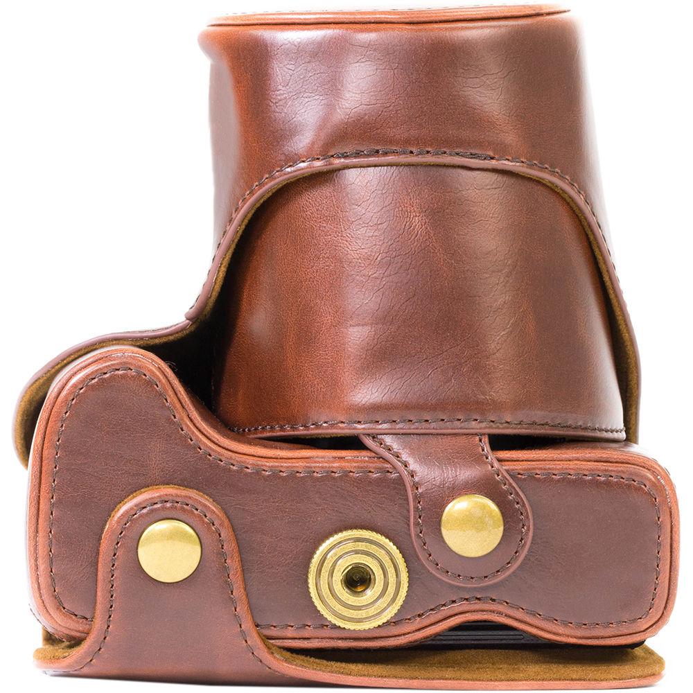 MegaGear Ever Ready PU Leather Camera Case with Strap for Canon PowerShot G3 X