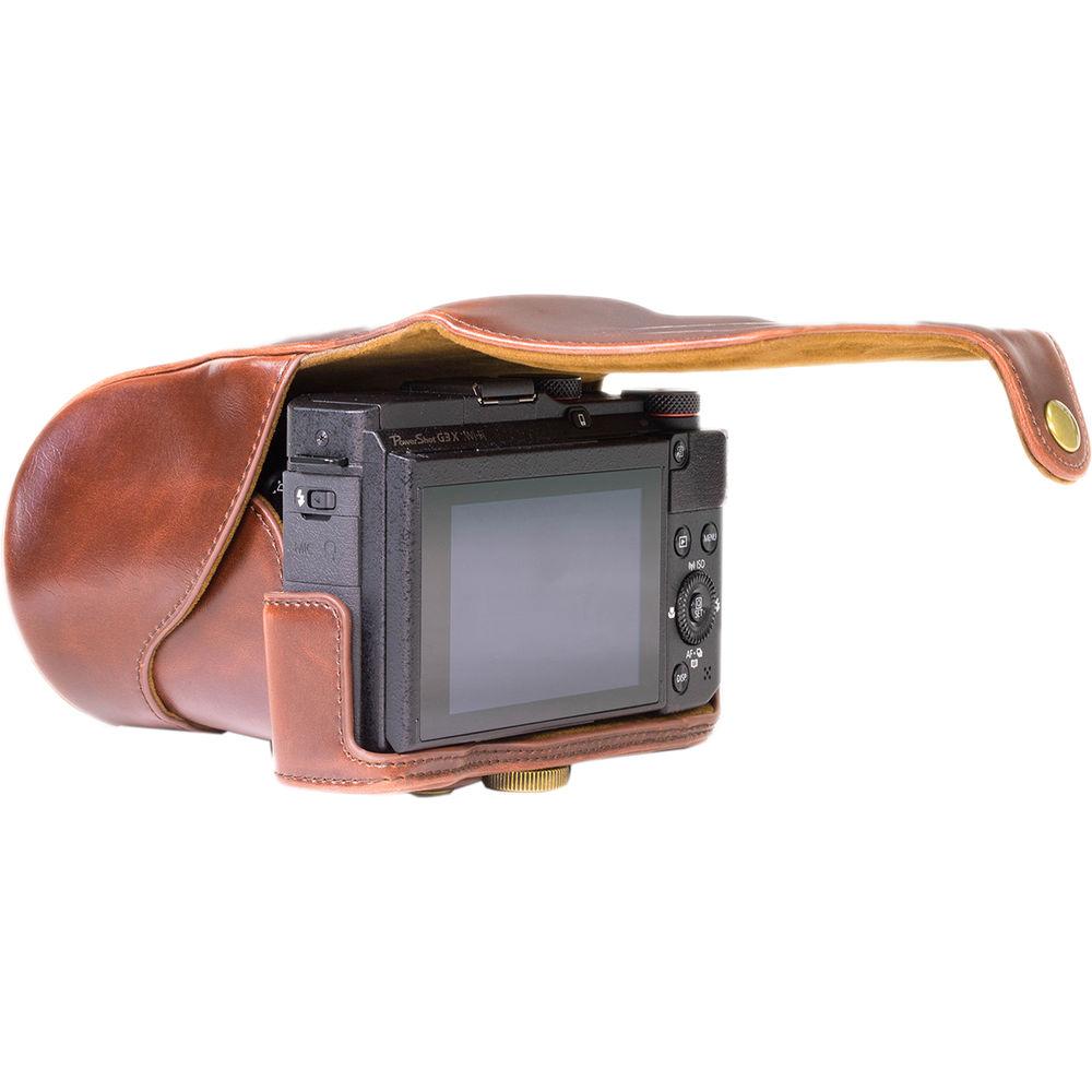 MegaGear Ever Ready PU Leather Camera Case with Strap for Canon PowerShot G3 X