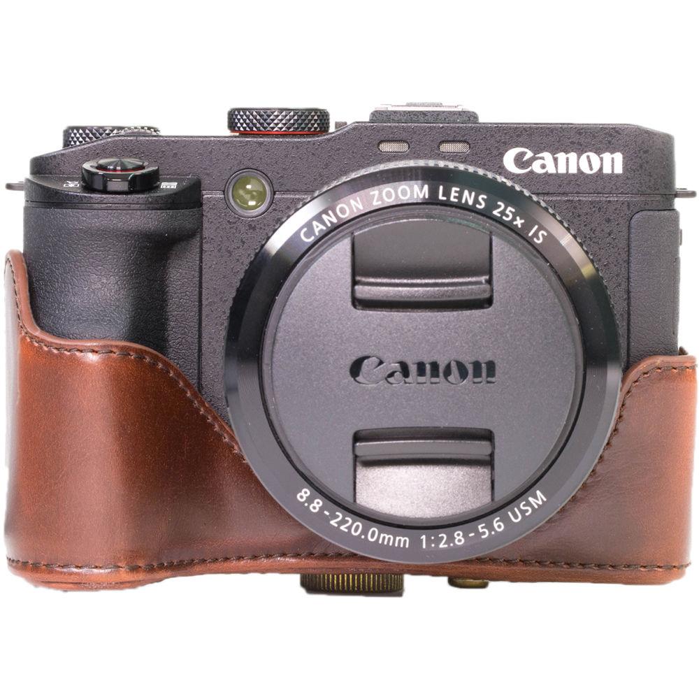 MegaGear Ever Ready PU Leather Camera Case with Strap for Canon PowerShot G3 X