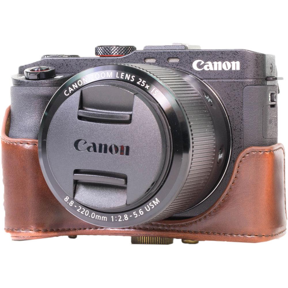 MegaGear Ever Ready PU Leather Camera Case with Strap for Canon PowerShot G3 X
