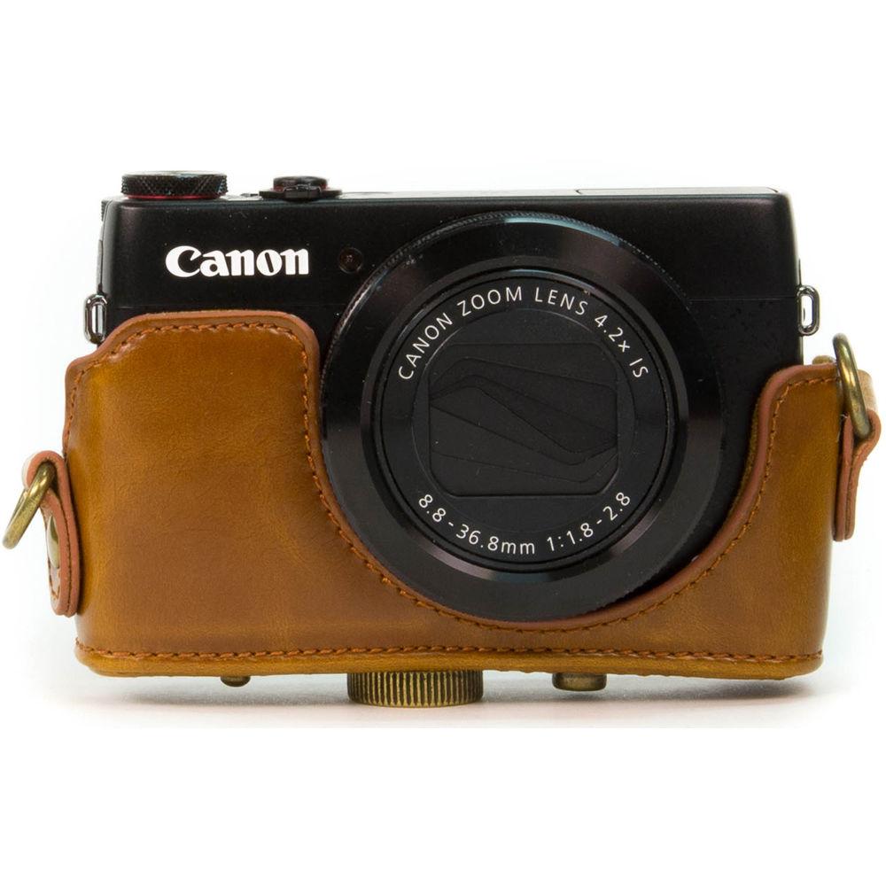 MegaGear Ever Ready PU Leather Camera Case with Strap for Canon PowerShot G7 X